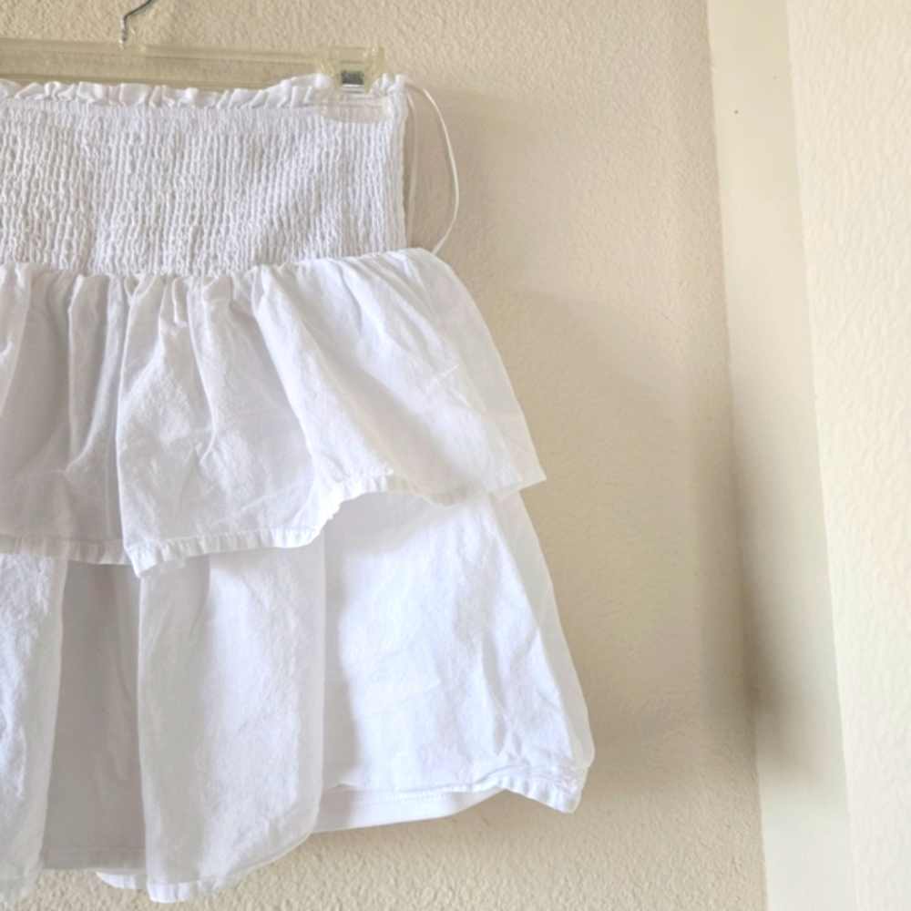 Francesca's Collections White Ruffled Mini Skirt - Picture 3 of 6